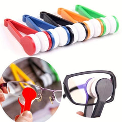 2pcs Glasses Cleaning Brush Microfiber Eyeglass Cleaner Wipes