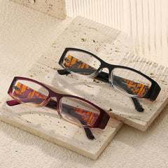 Squared Full Rim Frame Presbyopia Corrective Eyeglasses 1.0-4.0 Reading Glasses