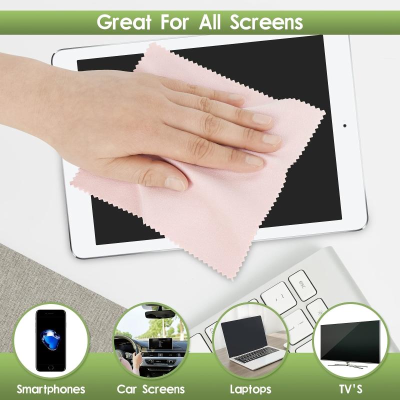 12pcs Microfiber Cleaning Cloths Multicolor Glasses Cleaning Cloth