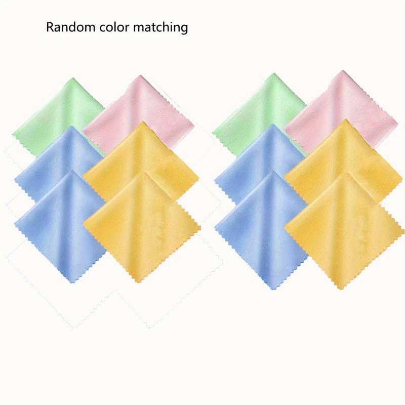 12pcs Microfiber Cleaning Cloths Multicolor Glasses Cleaning Cloth