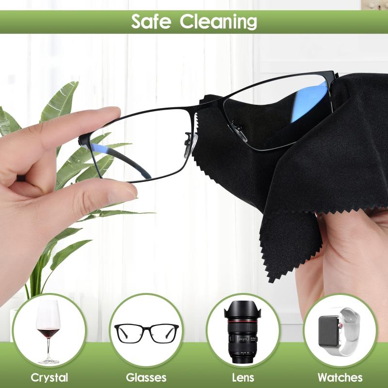 12pcs Microfiber Cleaning Cloths Multicolor Glasses Cleaning Cloth