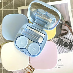 Lens Case Square Box Portable Pupil Case Duplex Box Glossy Storage Box