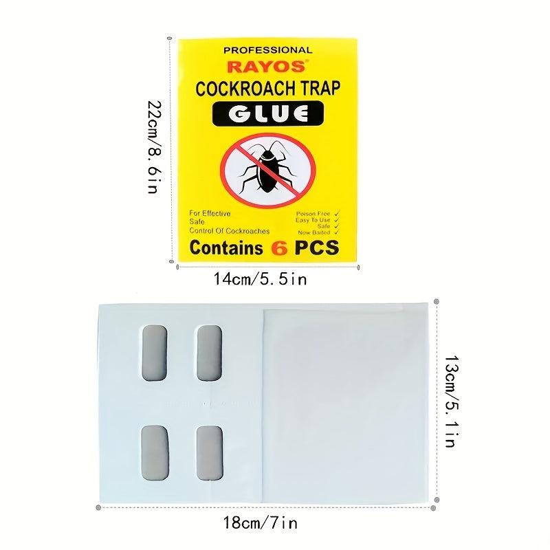 12pcs Cockroach Trap Glue Sticker Strong Inset Cleaner