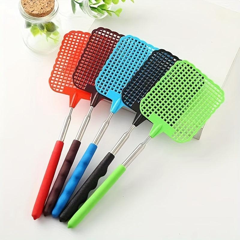 1pc Telescopic Heavy Duty Flyswatter Durable Silent Fly