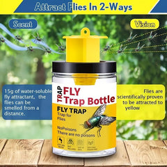 Reusable Outdoor Hanging Fly Trap Bottle with Bait Refill