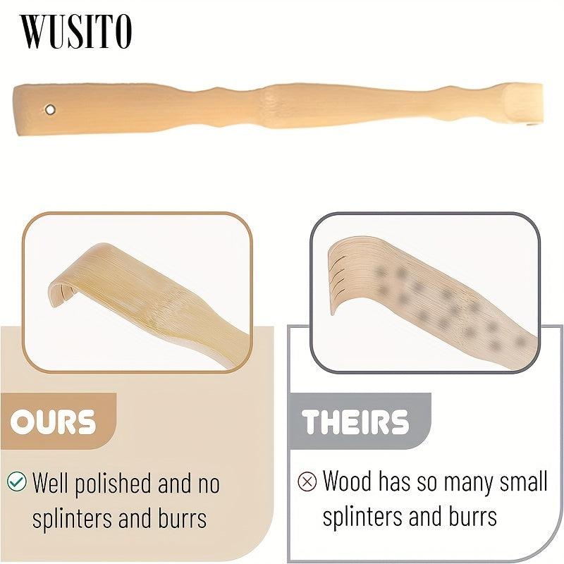 Bamboo Back Scratcher Wooden Long Handle Portable Scratcher