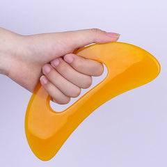 Resin Gua Sha Massage Tool with Handle for Body Shaping