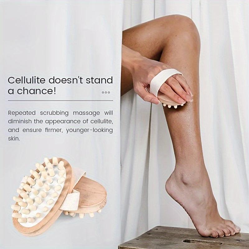 Wooden Body Brush Hand Held Massager Head Scalp Massage Tool