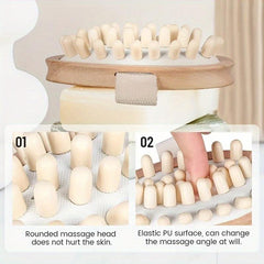Wooden Body Brush Hand Held Massager Head Scalp Massage Tool