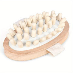 Wooden Body Brush Hand Held Massager Head Scalp Massage Tool