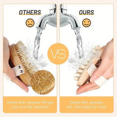 Wooden Body Brush Hand Held Massager Head Scalp Massage Tool