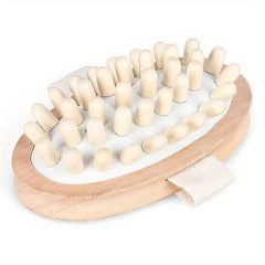 Wooden Body Brush Hand Held Massager Head Scalp Massage Tool
