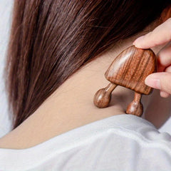 Green Sandalwood Facial Massage Comb with Wooden Handle