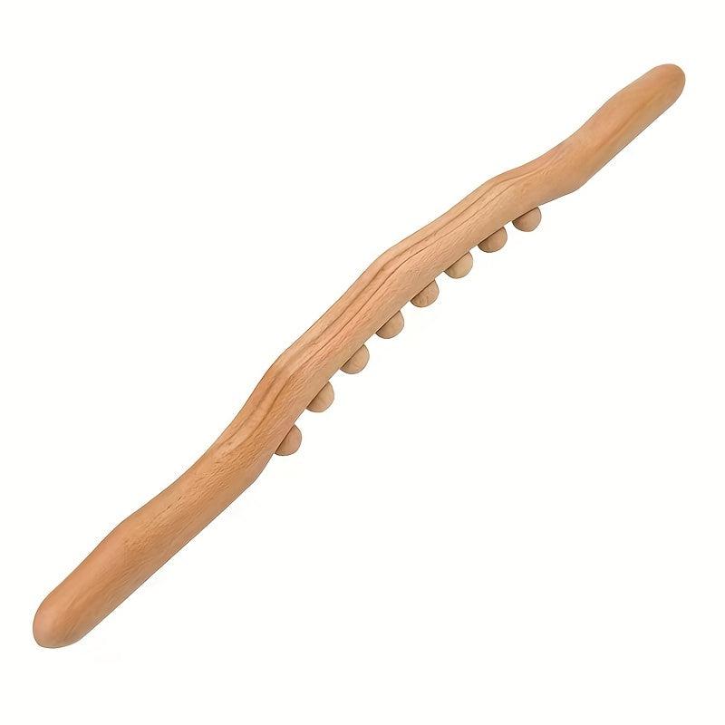8 Beads Massage Stick Beech Wood Rolling Stick