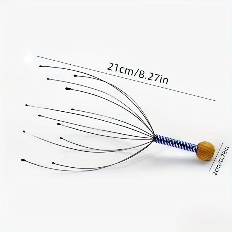 Octopus Head Scratcher Massager Stress Relief Clear Nerves