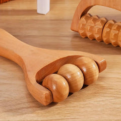 Mini Wooden Roller Massager Neck Shoulder Leg Hand Massage Tool