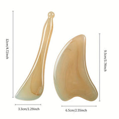 2pcs OX Horn Gua Sha Massage Tool for Face & Body Anti Aging Skin Care