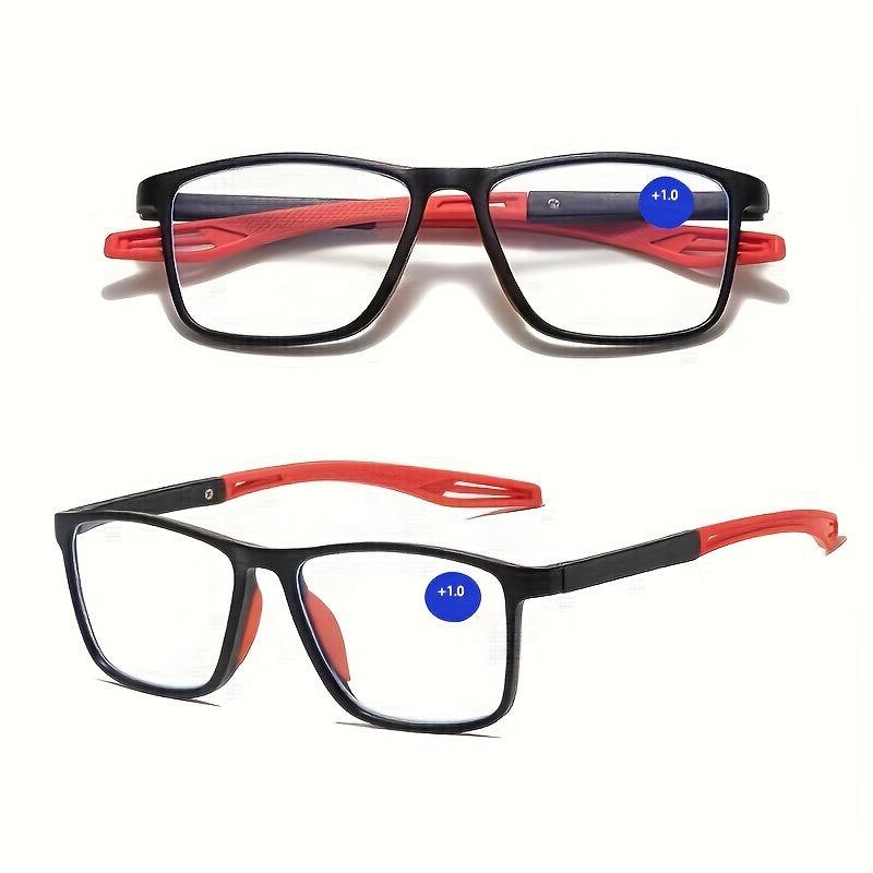 Men's Business Style Reading Glasses Anti Light Presbyopia Glasses