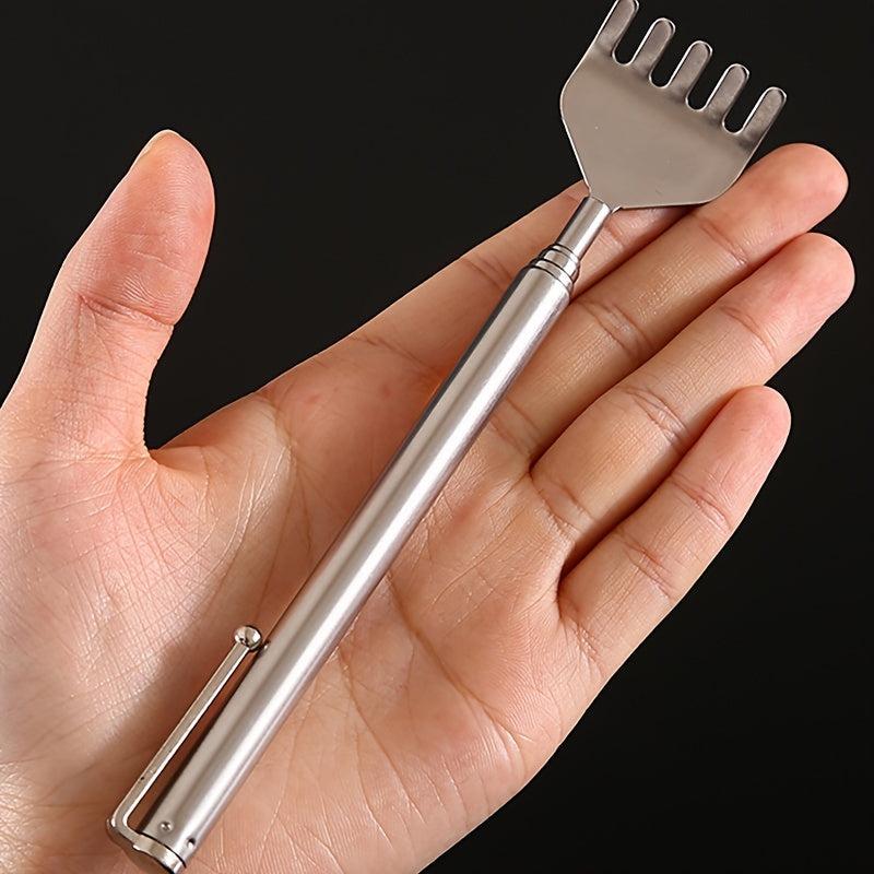 1pc Back Scratcher Stainless Steel Telescopic Anti Itch Claw Massager