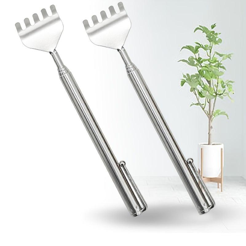 1pc Back Scratcher Stainless Steel Telescopic Anti Itch Claw Massager
