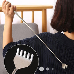 1pc Back Scratcher Stainless Steel Telescopic Anti Itch Claw Massager