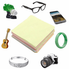 20pcs Chamois Glasses Cleaner Jewelry Care Wipe Cloth Microfiber Cleaning Cloth