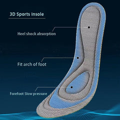 5D Memory Foam Orthopedic Insoles Nano Antibacterial Deodorant Insoles