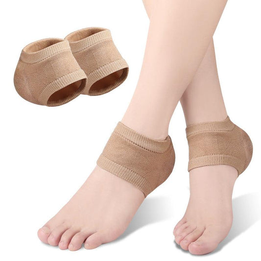 Gel Silicone Heel Protector Sleeve Heel Pads Plantar Fasciitis Support Socks