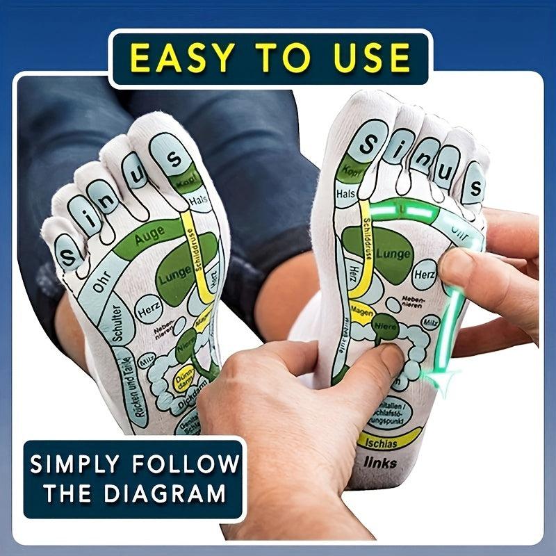 Acupressure Reflexology Socks & Massage Stick