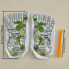Acupressure Reflexology Socks & Massage Stick
