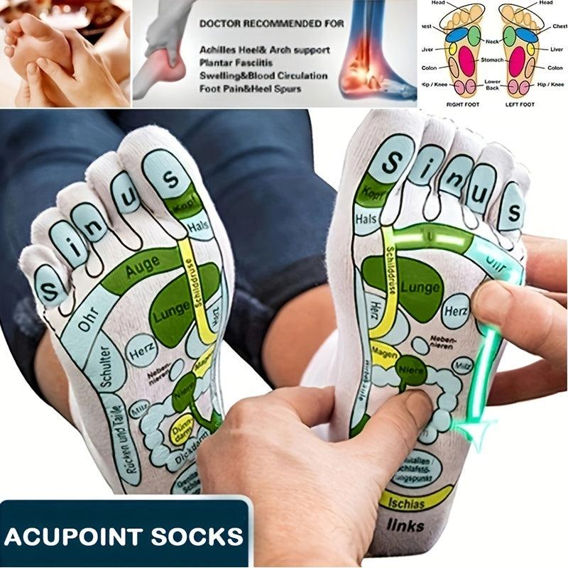 Acupressure Reflexology Socks & Massage Stick