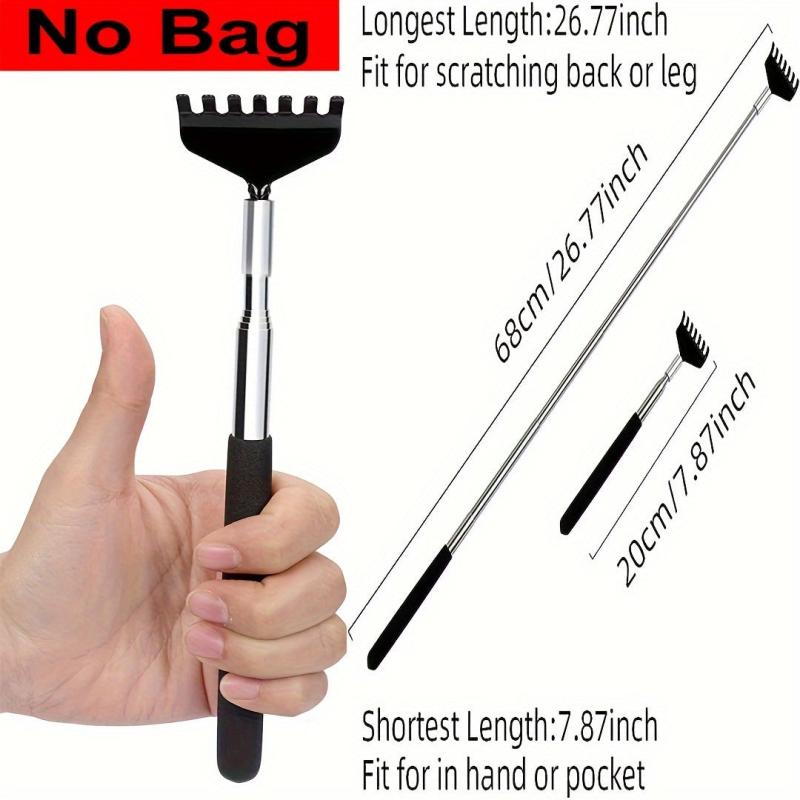 Unisex Retractable Back Scratcher Stainless Steel Pet Scratcher Set