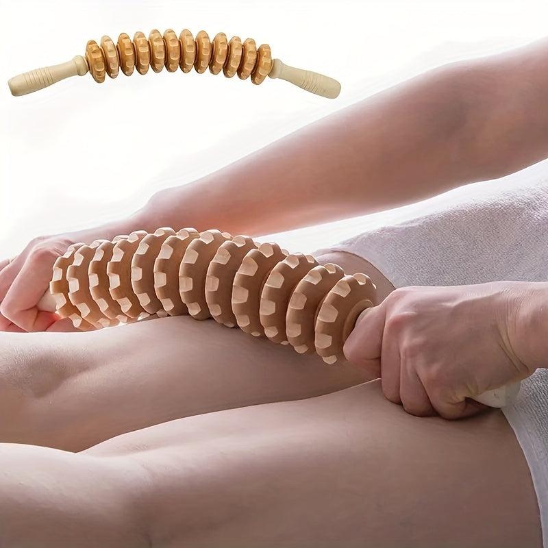 Wood Massage Roller Trigger Point Paste for Lymphatic Drainage