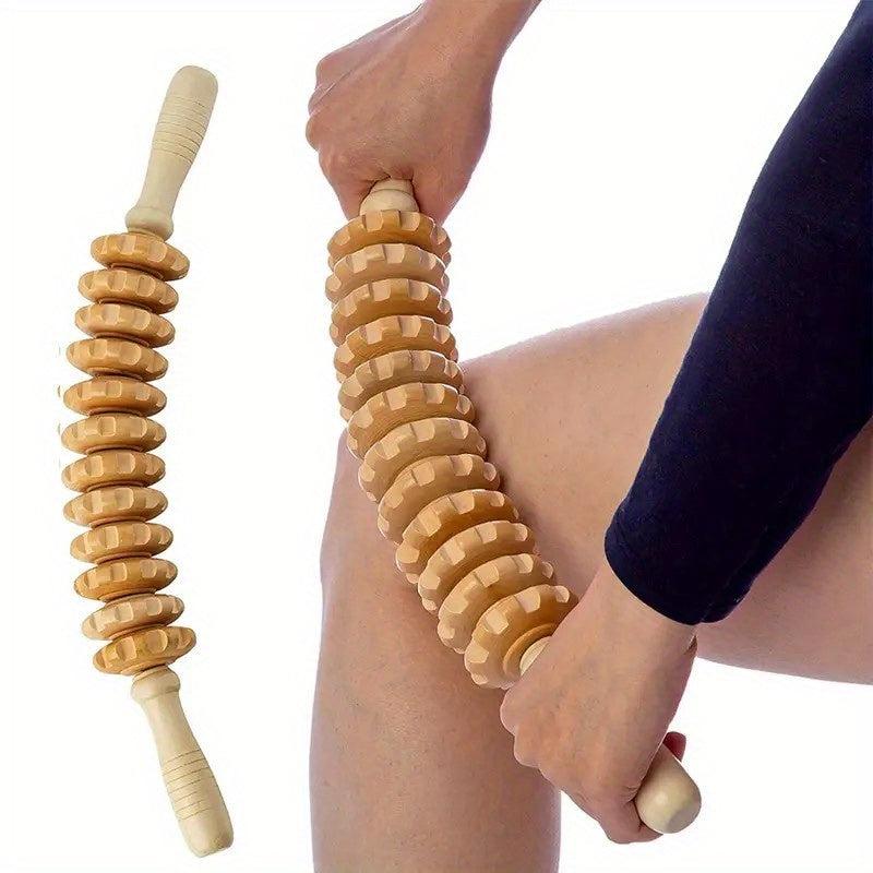Wood Massage Roller Trigger Point Paste for Lymphatic Drainage