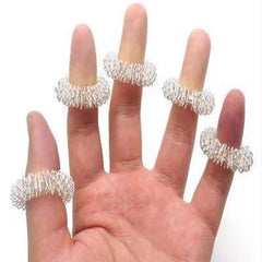 10pcs Acupressure Finger Massage Rings for Stress & Anxiety Relief
