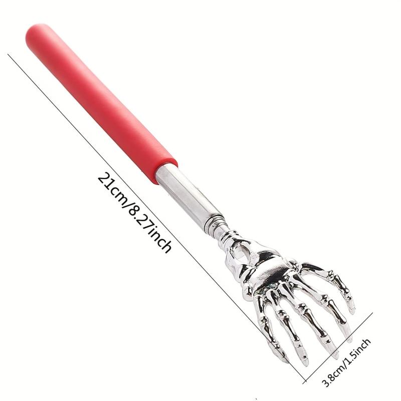 Telescopic Skull Back Scratcher Extendable Rubber Handle Back Scratchers