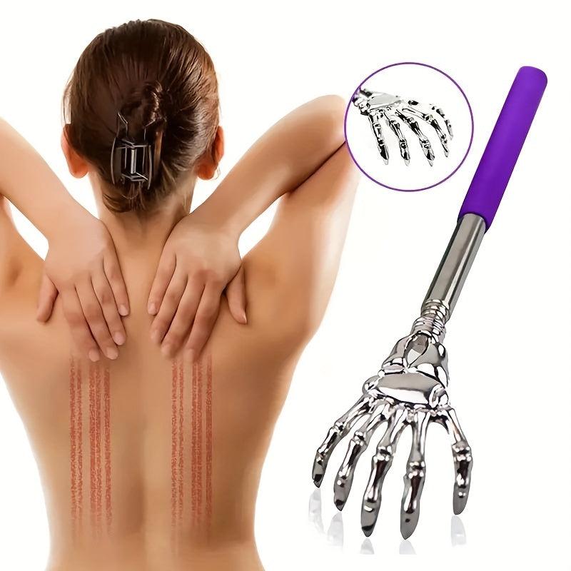 Telescopic Skull Back Scratcher Extendable Rubber Handle Back Scratchers