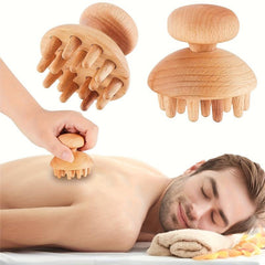 Wooden Straight Nine Wheels Octopus Shape Massager