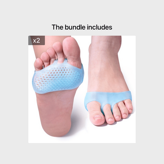 2pcs Soft Silicone Insoles Honeycomb Forefoot Reusable Shoe Cushion