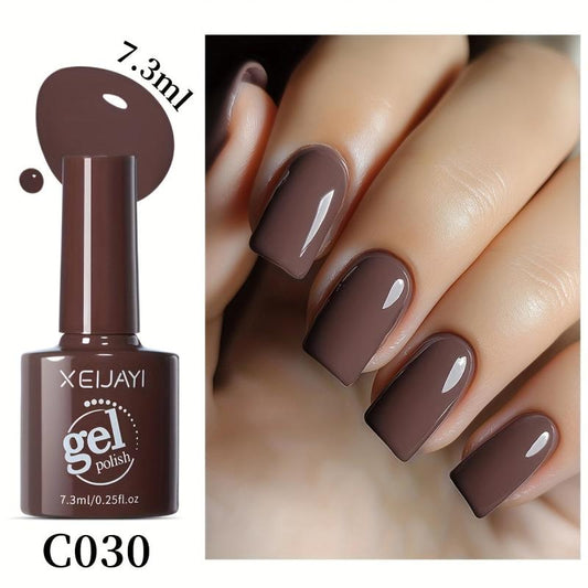 Autumn & Winter Gel Nail Polish Set 9 Colors Soak Off Alcohol Glossy Finish