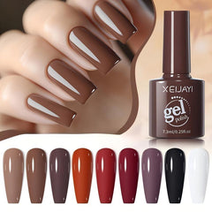Autumn & Winter Gel Nail Polish Set 9 Colors Soak Off Alcohol Glossy Finish