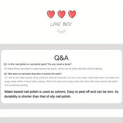 Hypoallergenic Pale Pink Peel Off Nail Polish 10ml