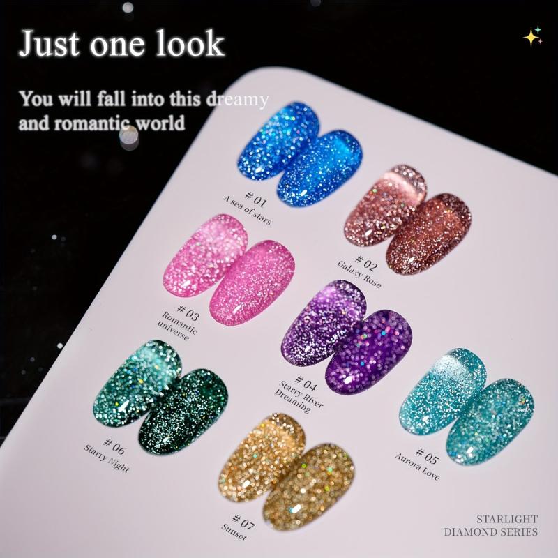 Reflective Diamond Shine Holographic Gel Nail Polish 10ml