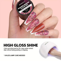 Sequin Gel Nail Polish 8g Formaldehyde & Lead-Free DIY Manicures Long Lasting