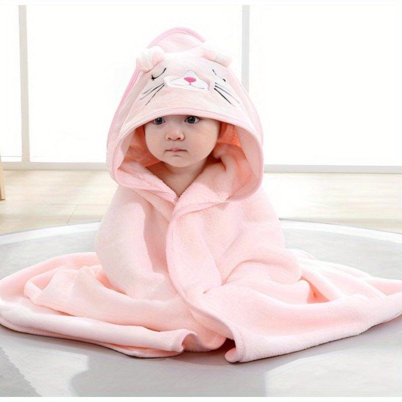 Soft Cartoon Animal Baby Bath Towel Bathrobe Newborn Skin Friendly Blanket