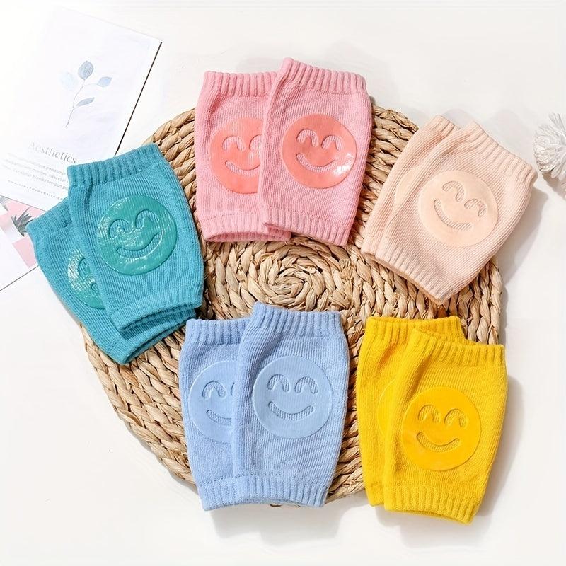 Happy Face Knee Pads for Infants & Toddlers, Baby Socks