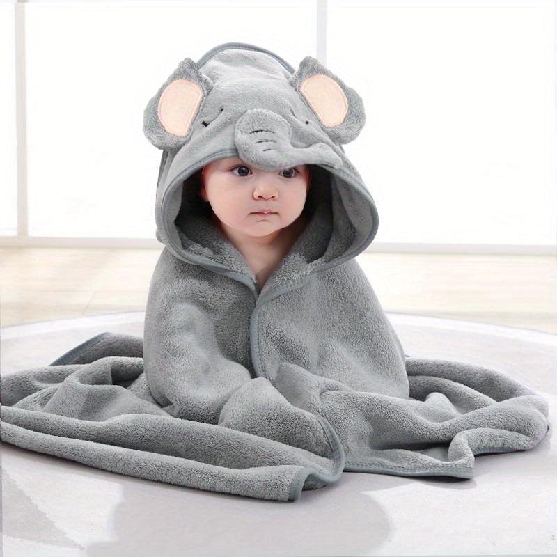 Animal Bath Towel for Boys & Girls - Absorbent Microfiber Coral Fleece Blanket