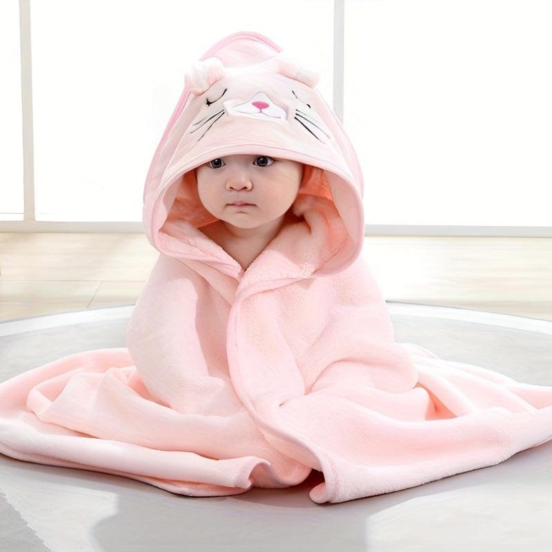 Animal Bath Towel for Boys & Girls - Absorbent Microfiber Coral Fleece Blanket
