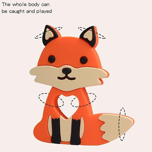 Silicone Fox Baby Teether for Babies 3M+ BPA Free Teething Toy