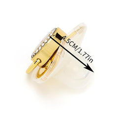Golden 26 Letter Baby Pacifier With Rhinestone